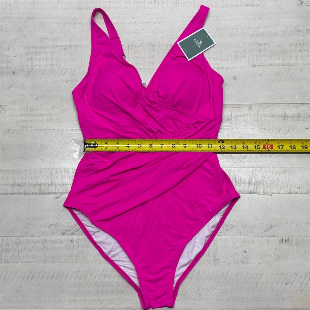Eomenie Tummy Control Bathing Suit V Neck Swim Suit Ruched Criss Cross Swimwear - Picture 4 of 13